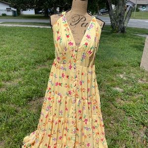 Yellow maxi dress